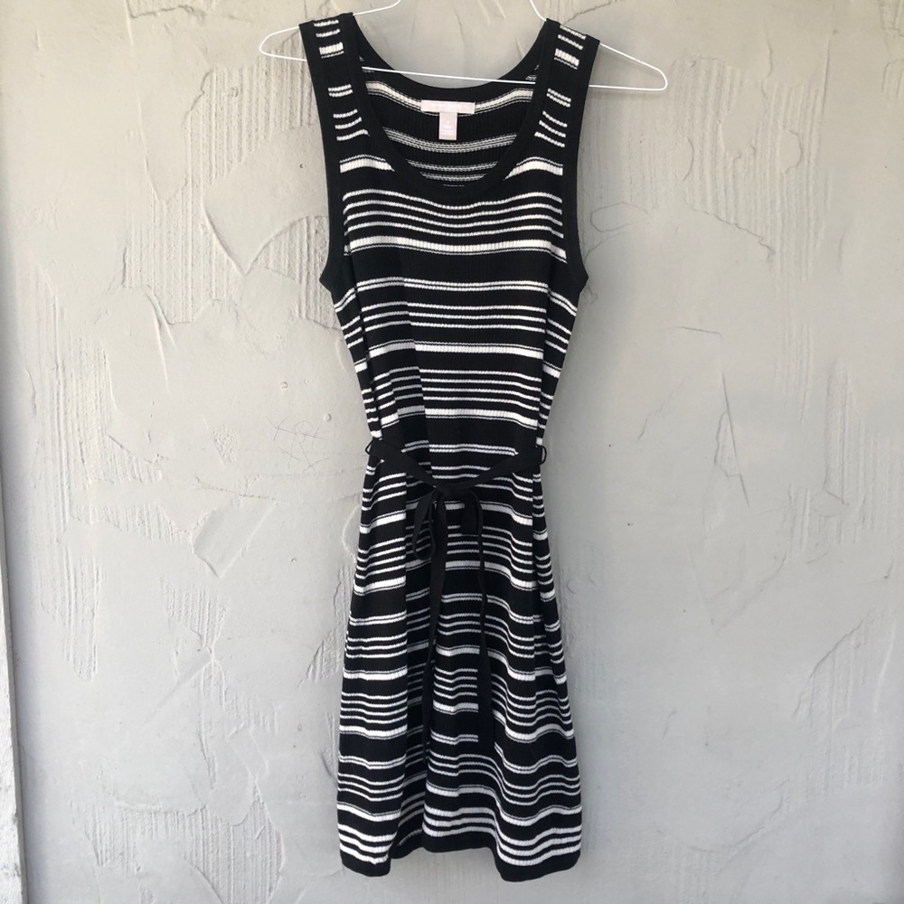 Banana Republic stripe sleeveless sweater dress